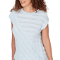 Womens Skye’s the Limit Sunny Blue Skies Ruffle Stripe Blouse - image 5