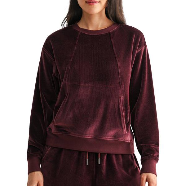 Womens CITY BLUES Long Sleeve Lounge Seamed Sweatshirt W/Pocket - image 