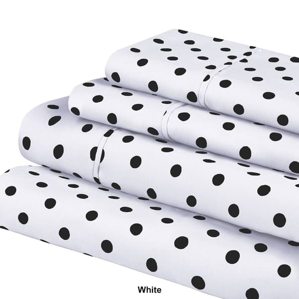 Superior 600 Thread Count Deep Pocket Polka Dot Sheet Set