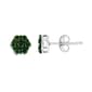 Radiant Rainbow™ 1/2ctw. Green Diamond Floral Earrings - image 2
