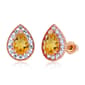 Gemstone Classics&#40;tm&#41; 14kt. Rose Gold Citrine Pear Earrings - image 1