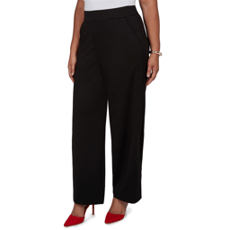 Petite Ruby Rd. Mysterious Romance Scallop Detail Wide Leg Pants