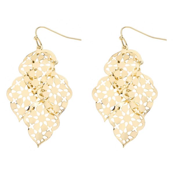Ashley Cooper(tm) Filigree Kite Shape Drop Earrings - image 