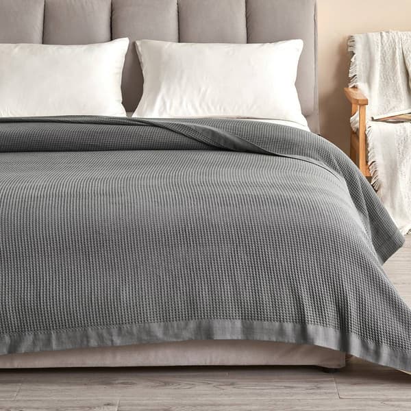 FreshFolds Hazel Lightweight Waffle Weave Summer Blanket - image 