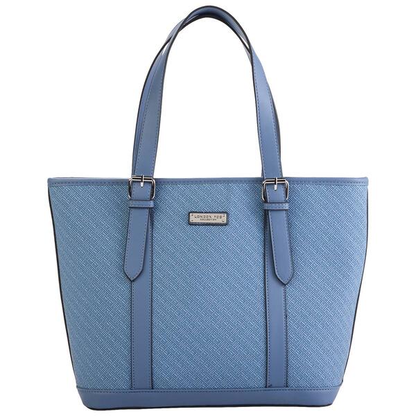 London Fog River Woven Embossed Tote - image 