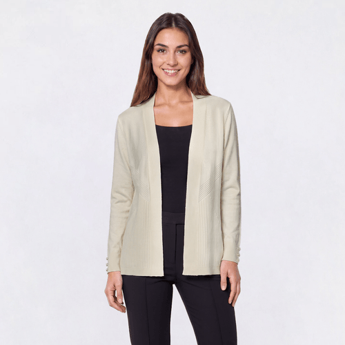 Petite 89th & Madison Varigated Straight Hem Cardigan