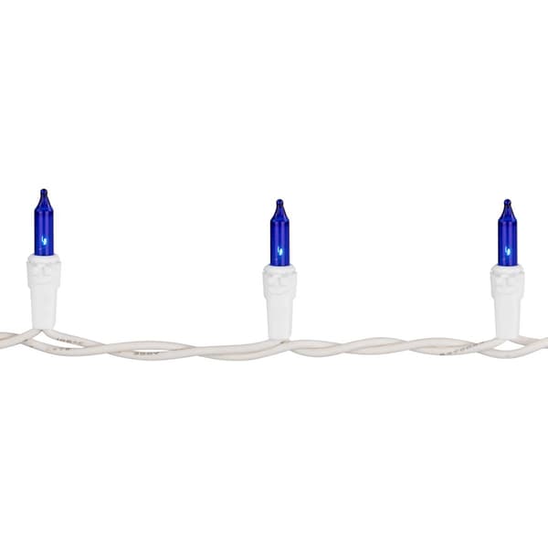 Northlight Seasonal 7ft. Blue Mini Christmas Lights - White Wire