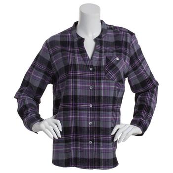 Plus Size Hasting & Smith Mandarin Flannel Shirt with Pocket - Boscov's