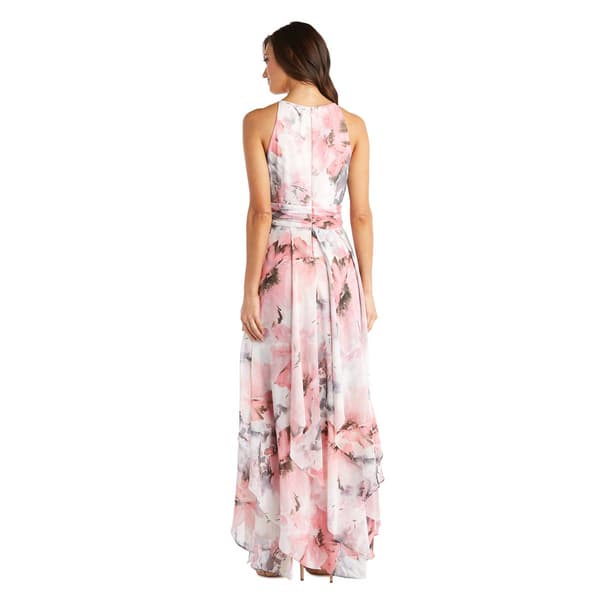 Womens R&M Richards Long Halter Chiffon Maxi Dress