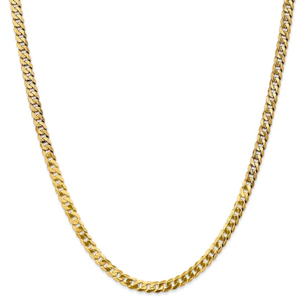 Mens Gold Classics&#8482; 4.75mm. 14k Gold Beveled Curb Chain Bracelet