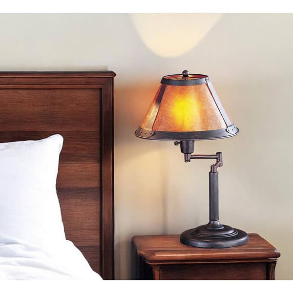 HomeRoots 18in. Grey Metal Candlestick Table Lamp