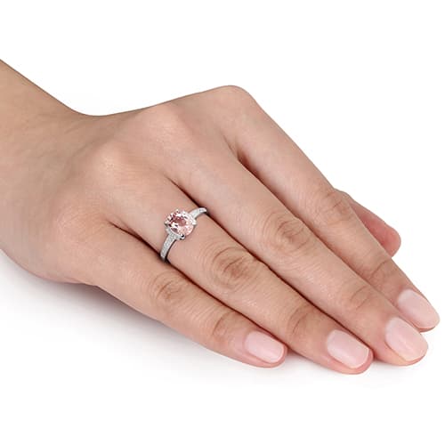 Gemstone Classics&#8482; Diamonds & Morganite Cocktail Ring
