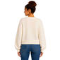 Juniors Pink Rose Exposed Seam Button Front Cardigan - image 2