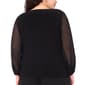 Plus Size MSK Rhinestone Sleeve Surplice Neck Blouse - image 2