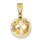 Gold Classics(tm) 14kt. & Rhodium Soccer Ball Pendant - image 1