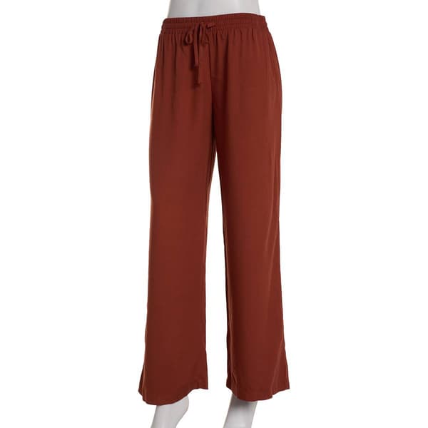 Juniors A. Byer Wide Leg Pull On Twill Casual Pants