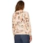 Womens Democracy 3/4 Sleeve Floral Button Front Cardigan - image 2