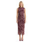 Juniors Madden Girl Mesh Funnel Neck Floral Ruch Maxi Dress - image 1
