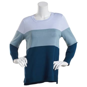 Womens Retrology Color Block Crew Neck Sweater - Boscov's