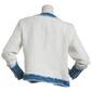 Womens Nanette Lepore Long Sleeve Open Boucle Denim Trim Blazer - image 3