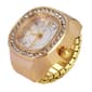 Womens Gold-Tone White Square Dial Ring Watch - GRWS2BV-01 - image 2