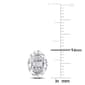 Sophia B 1/10ctw. Baguette Diamond Oval Stud Earrings - image 2
