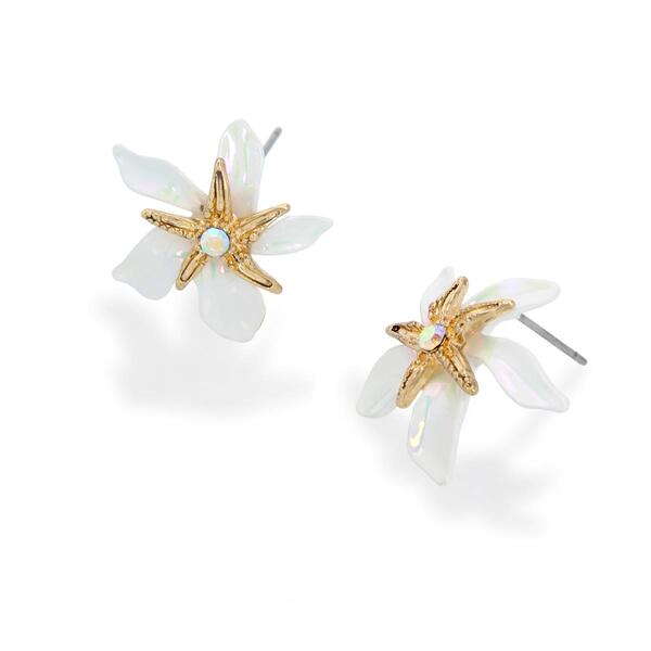 Betsey Johnson Starfish Flower Stud Earrings