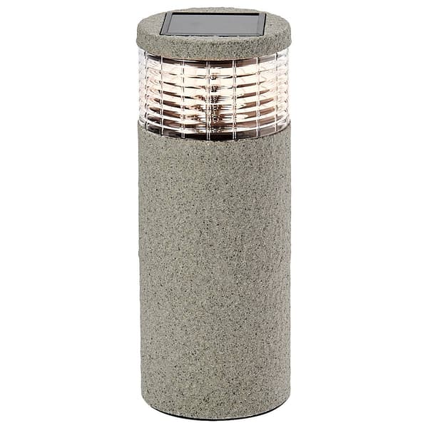 iZoom Solar Faux Concrete Bollard Light - image 