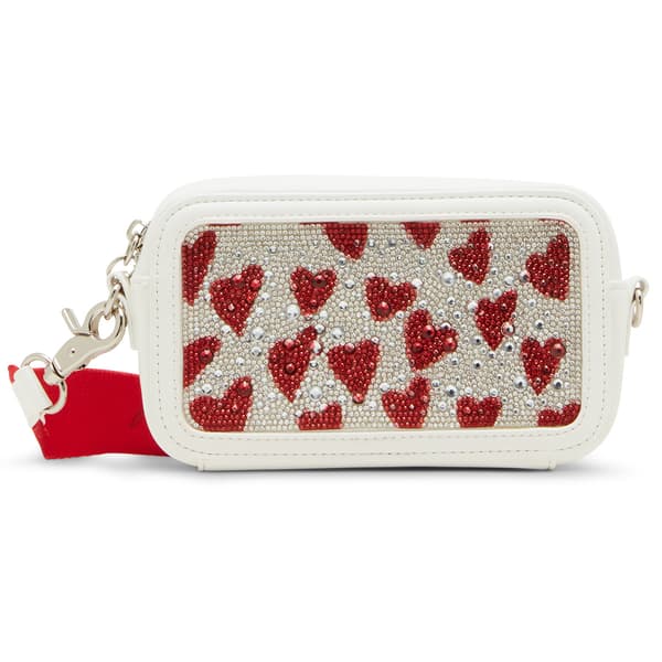Betsey Johnson Rhinestone Hearts Camera Bag