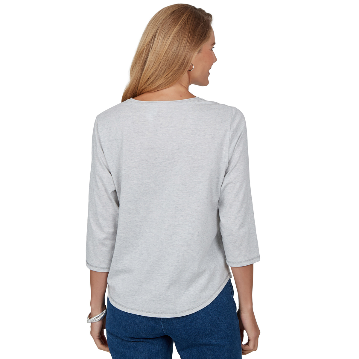 Womens Alfred Dunner Ann Arbor Scattered Rhinestone Blouse