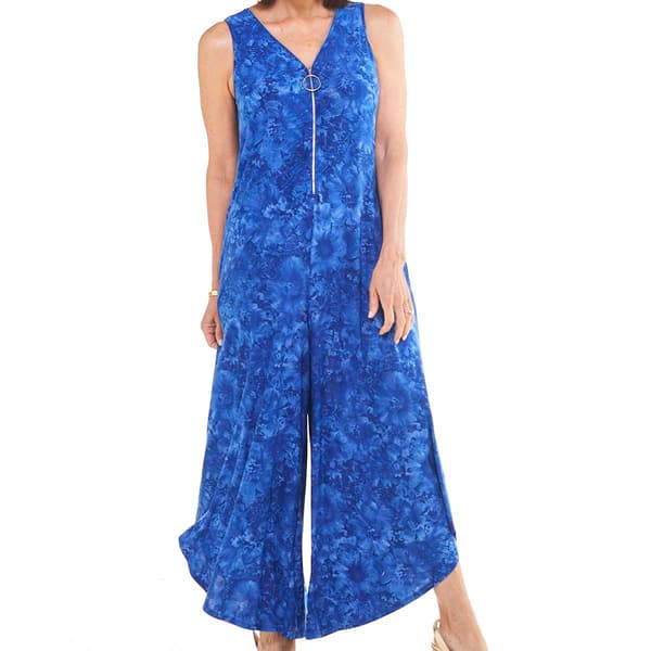 Womens Sami & Jo Sleeveless Floral Hardware Neck Jumpsuit