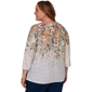 Plus Size Alfred Dunner Classics 3/4 Sleeve Autumn Leaves Blouse - image 2