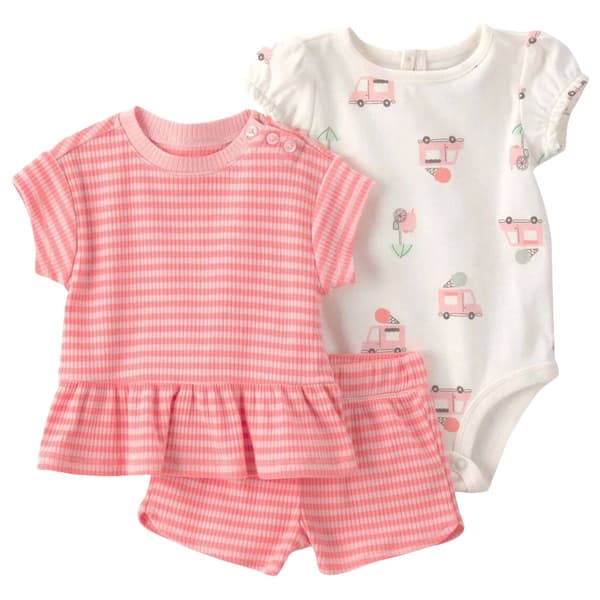 Baby Girl (9-24M) Carter''s(R) Ice Cream Truck 3pc. Shorts Set