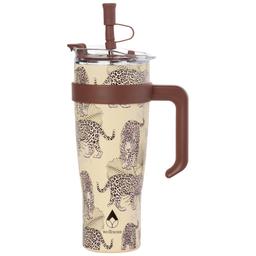 Double Wall Insulated 40oz. Wild Elegance Tumbler with Straw