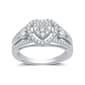 Nova Star&#40;R&#41; Sterling Silver 1/2ctw. Lab Grown Diamond Heart Ring - image 1