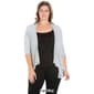 Plus Size 24/7 Comfort Apparel Elbow Sleeve Open Cardigan - image 5