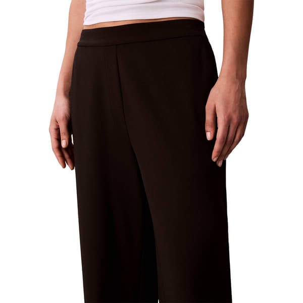 Womens Calvin Klein Pull On Stretch Crepe Straight Leg Pants