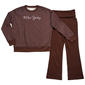 Girls (7-16) No Comment NY Dot Crew w/ Foldover Flared Leggings - image 1