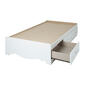 South Shore Crystal Twin Mates Bed & Drawers-White - image 2