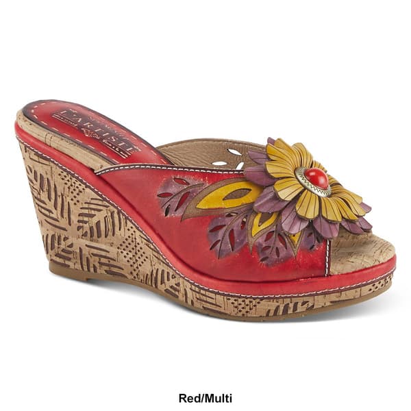 Womens L&#8217;Artiste by Spring Step Bloom Slide Wedge Sandals