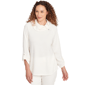 Plus Size Ruby Rd. Nouveau Chic Honeycomb Texture Roll Tab Sleev - image 1