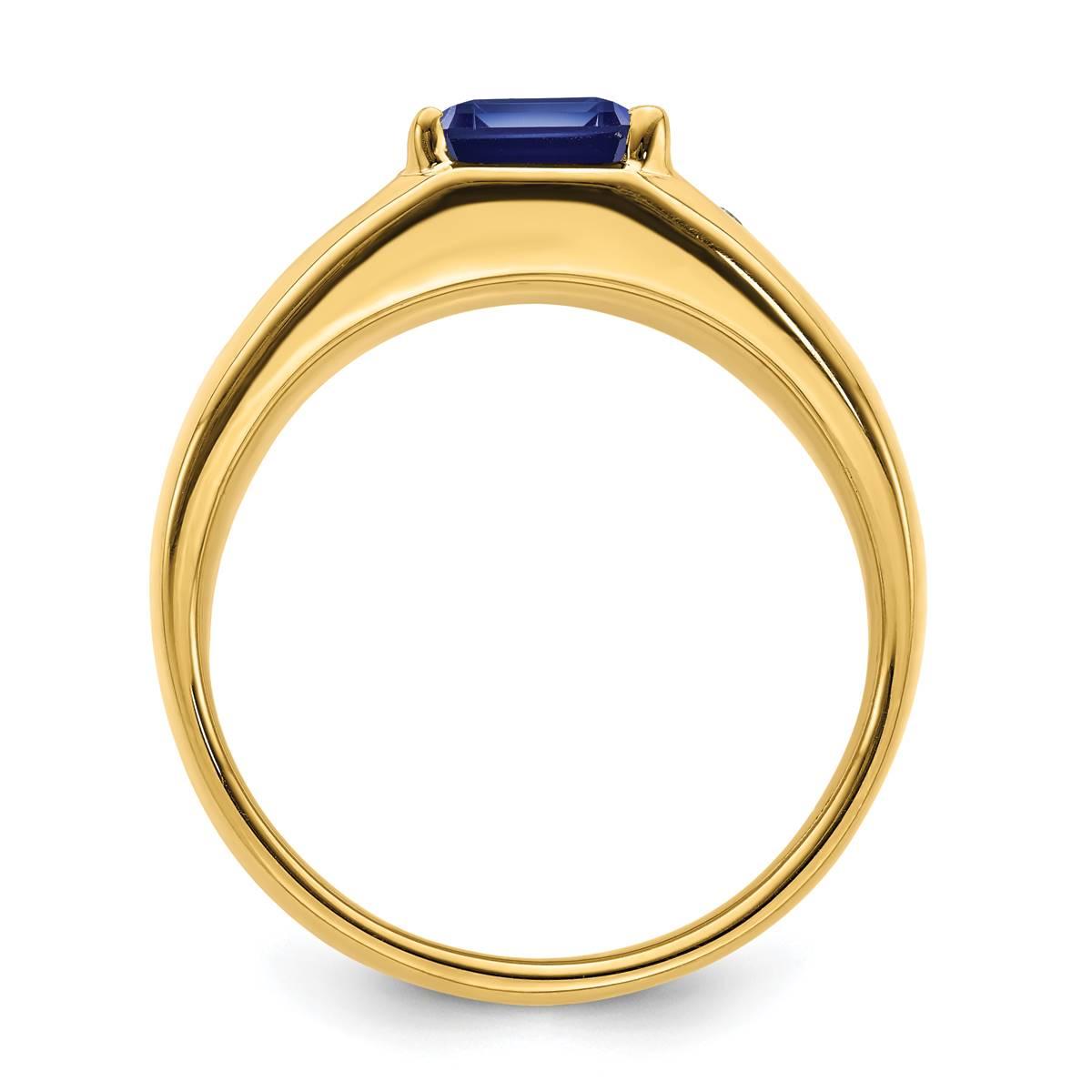 Mens Gentlemens Classics™ 14kt. Gold Sapphire & Diamond Ring