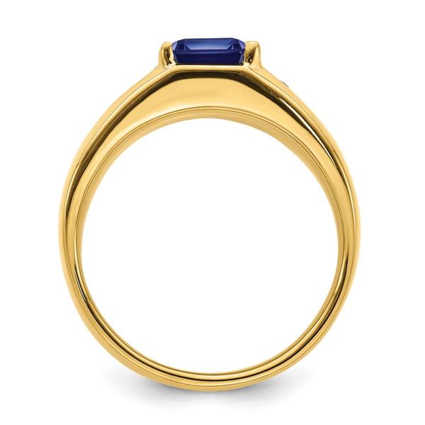 Mens Gentlemens Classics™ 14kt. Gold Sapphire & Diamond Ring