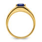 Mens Gentlemens Classics™ 14kt. Gold Sapphire & Diamond Ring - image 2