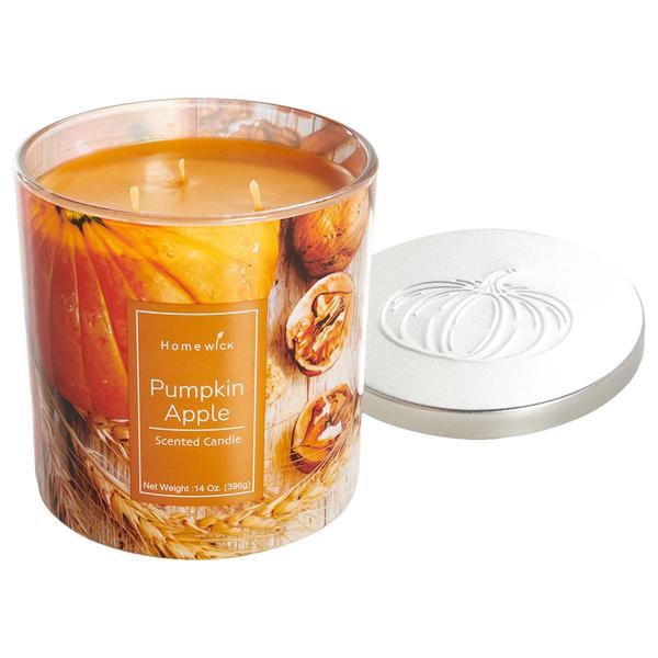 Homewick 14oz. Pumpkin Apple 3-Wick Jar Candle - image 