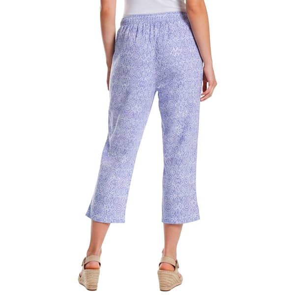 Petite Emily Daniels Pull On Damask Side Slit Capris