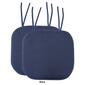 Sweet Home Collection Honeycomb Memory Foam Chair Pads w/ Ties - image 18