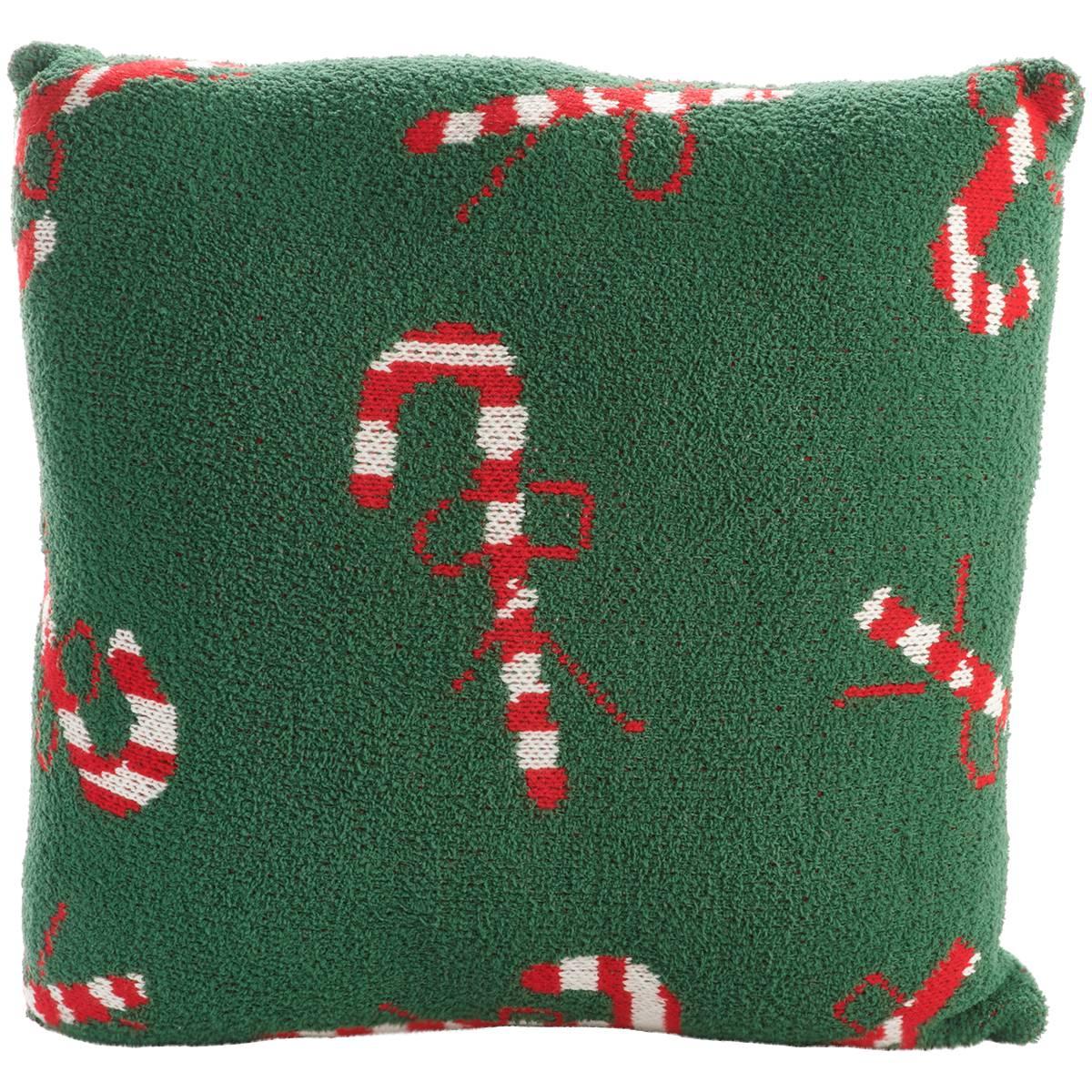 All Over Candy Cane Decorative Pillow - 16x16