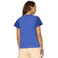 Womens Democracy Short Crochet Sleeve Solid Blouse - image 2