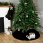 Northlight 48in. Faux Black Sable Fur Christmas Tree Skirt - image 3